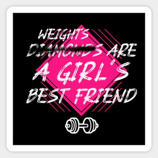 Workout Motivation | Weights are a girls best friend Magnet